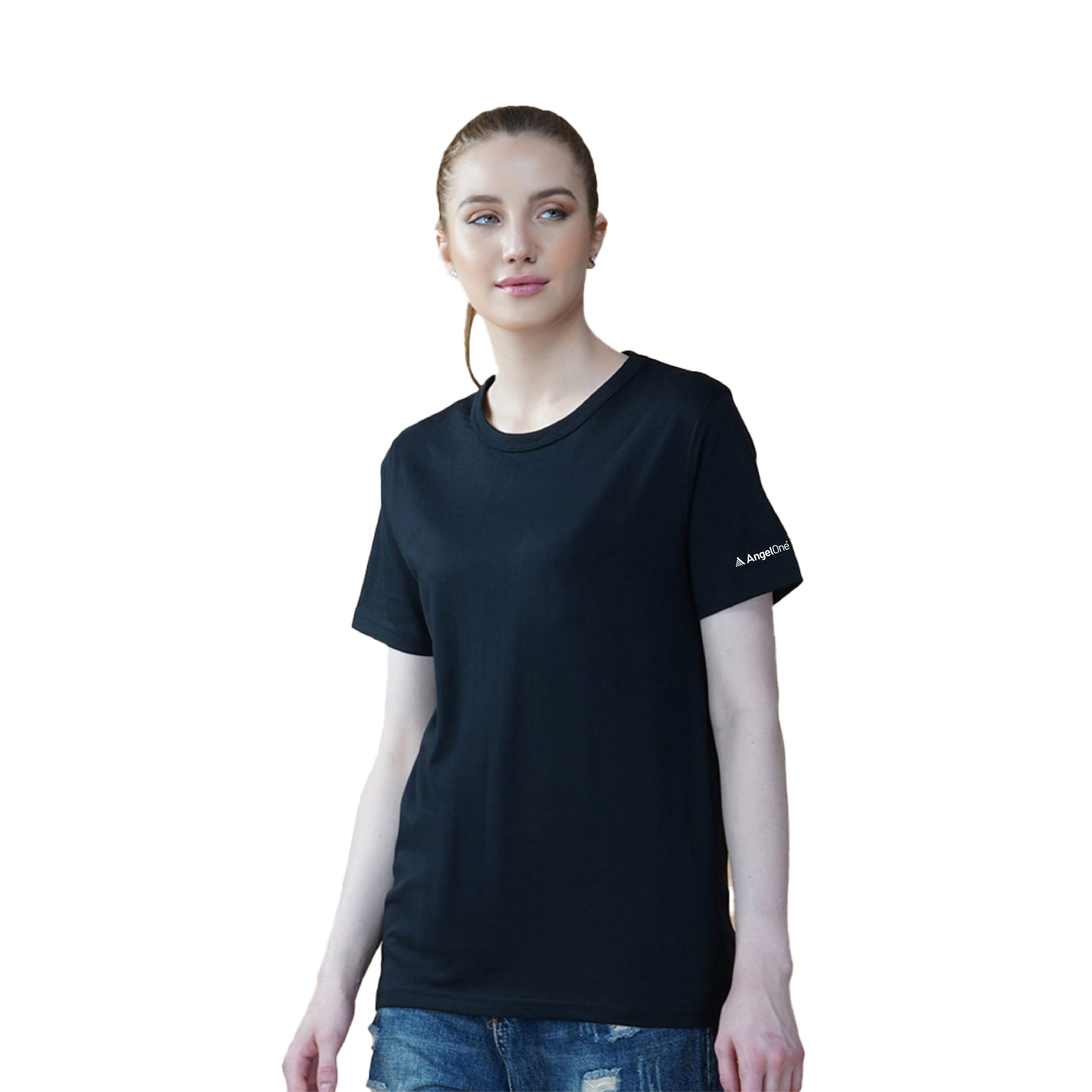 Women's Round Neck A1 T- Shirt - Black